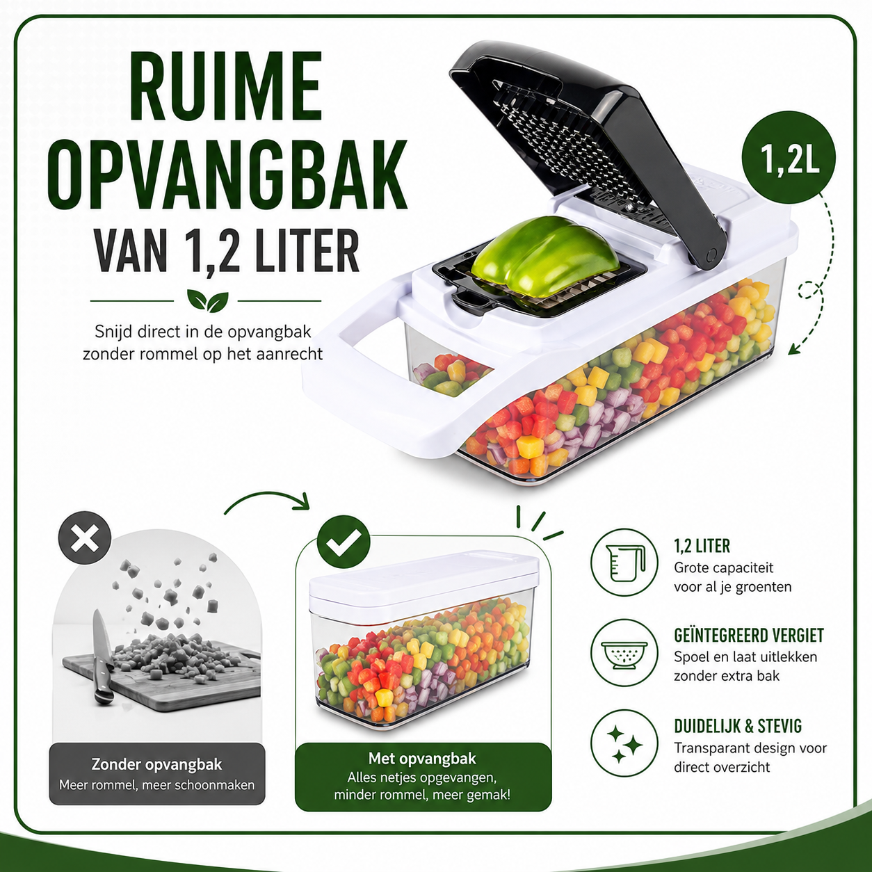 Chef Rebel 23-delige Groentesnijder met Opvangbak