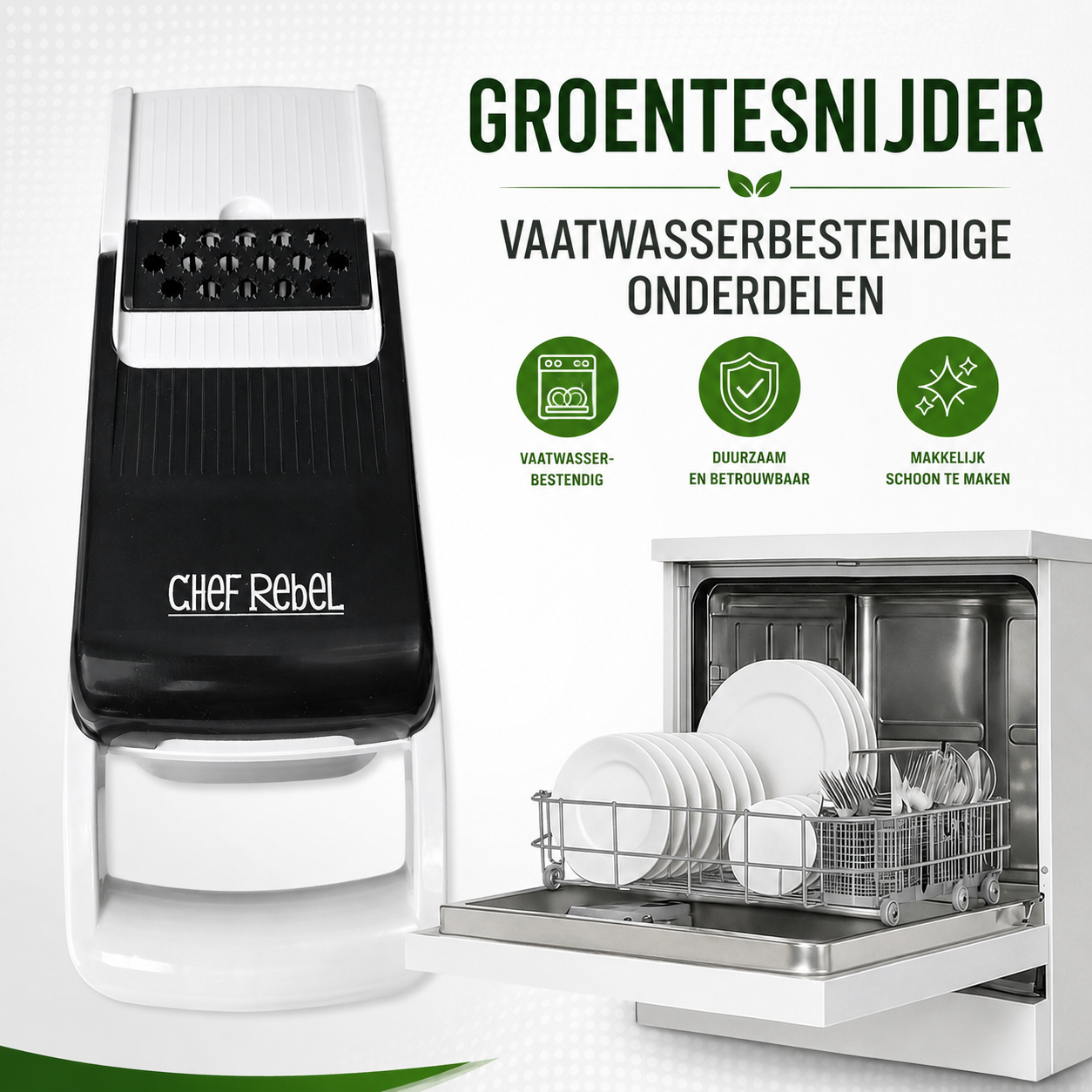 Chef Rebel 23-delige Groentesnijder met Opvangbak