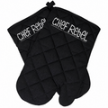 Chef Rebel Katoenen Ovenwanten Zwart - 2 Stuks