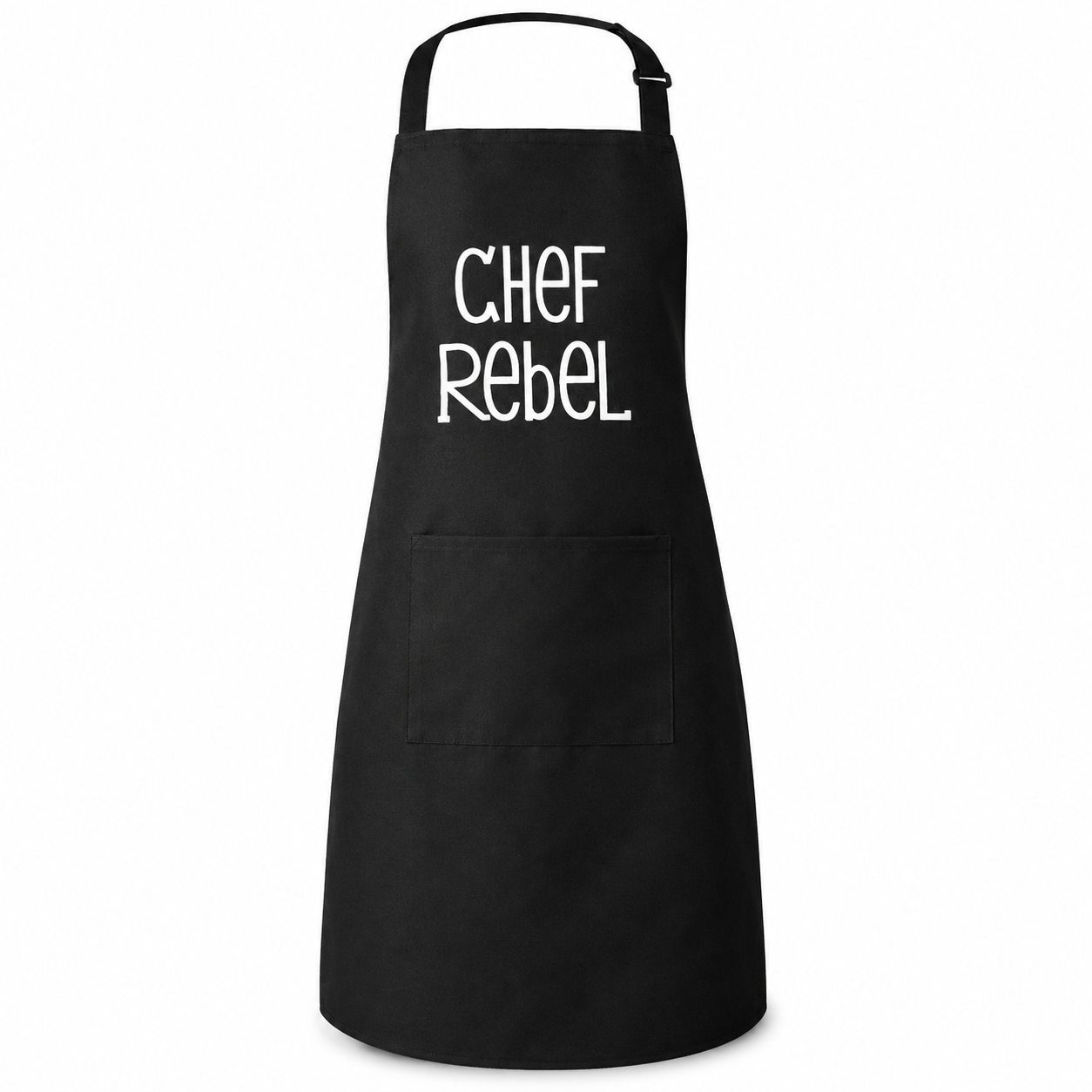 Chef Rebel Keukenschort met Logo - Zwart & Verstelbaar