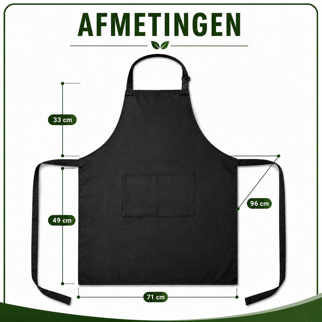 Chef Rebel Keukenschort Zwart - Verstelbaar & Waterafstotend