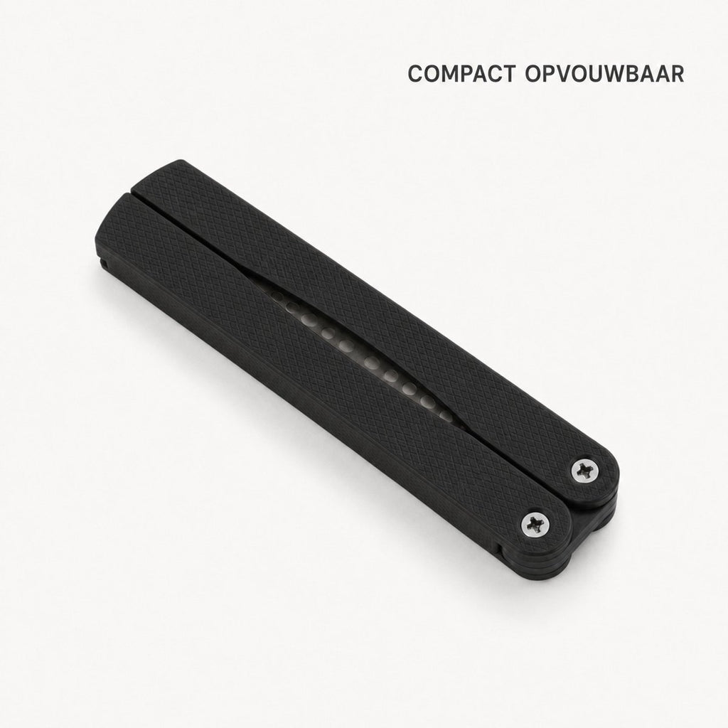 Zwart Chef Rebel pocket aanzetstaal compact opgevouwen