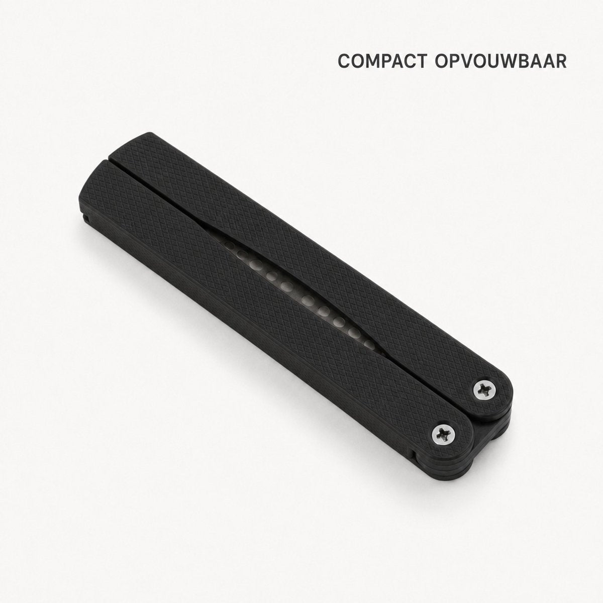 Zwart Chef Rebel pocket aanzetstaal compact opgevouwen
