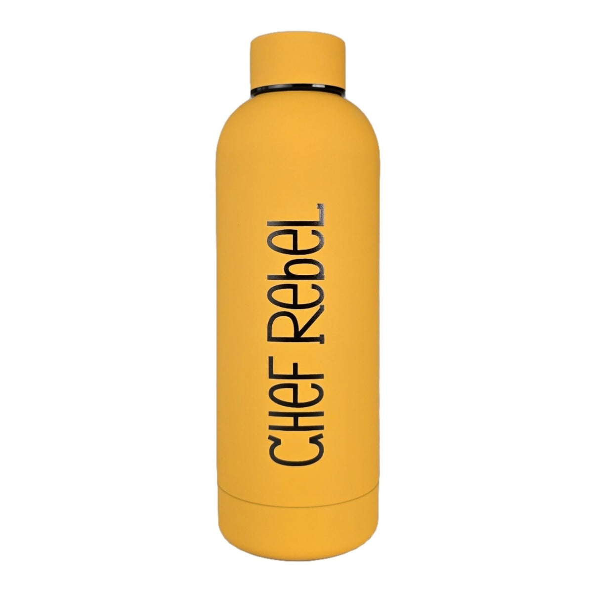 Chef Rebel thermosfles 500 ml geel vrijstaand op witte achtergrond