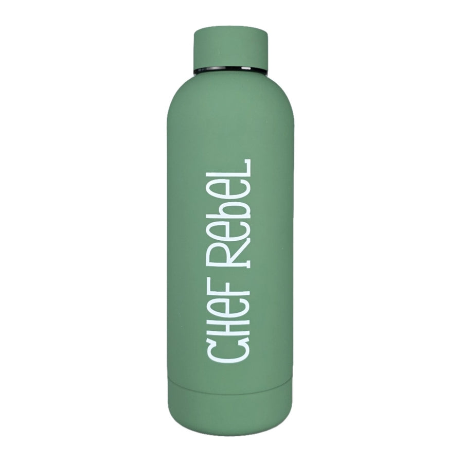 Chef Rebel thermosfles 500 ml saliegroen vrijstaand op witte achtergrond