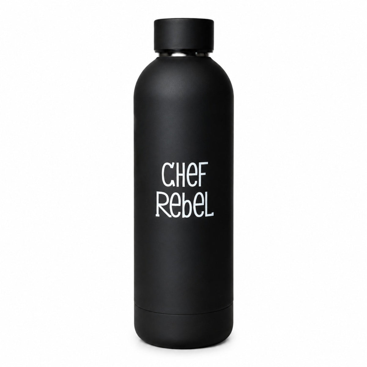 Chef Rebel thermosfles 500 ml zwart vrijstaand op witte achtergrond