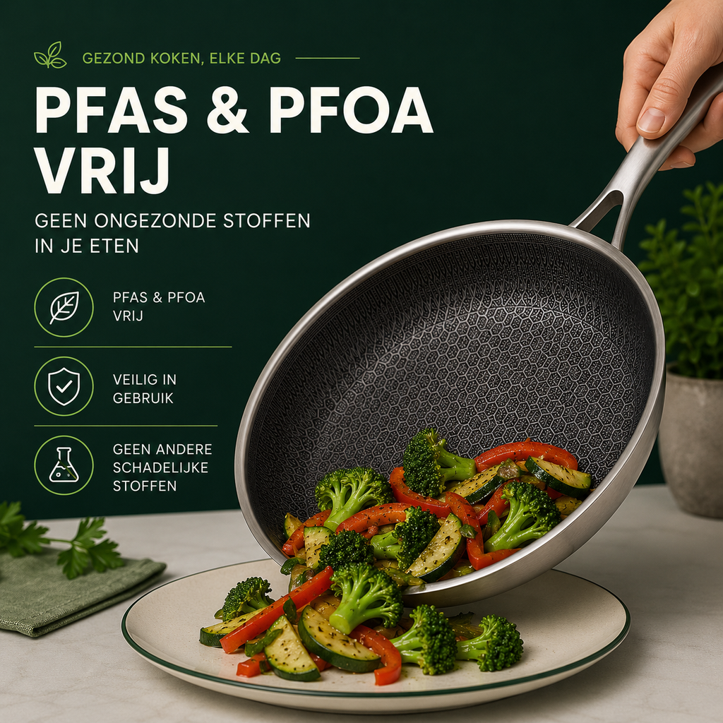 Chef Rebel PFAS-vrije Honingraat Koekenpan 28 cm