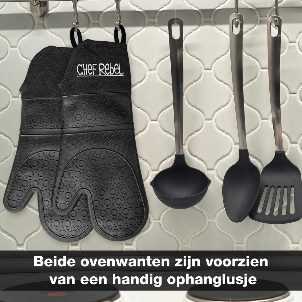 Chef Rebel Siliconen Ovenwanten - 2 Stuks