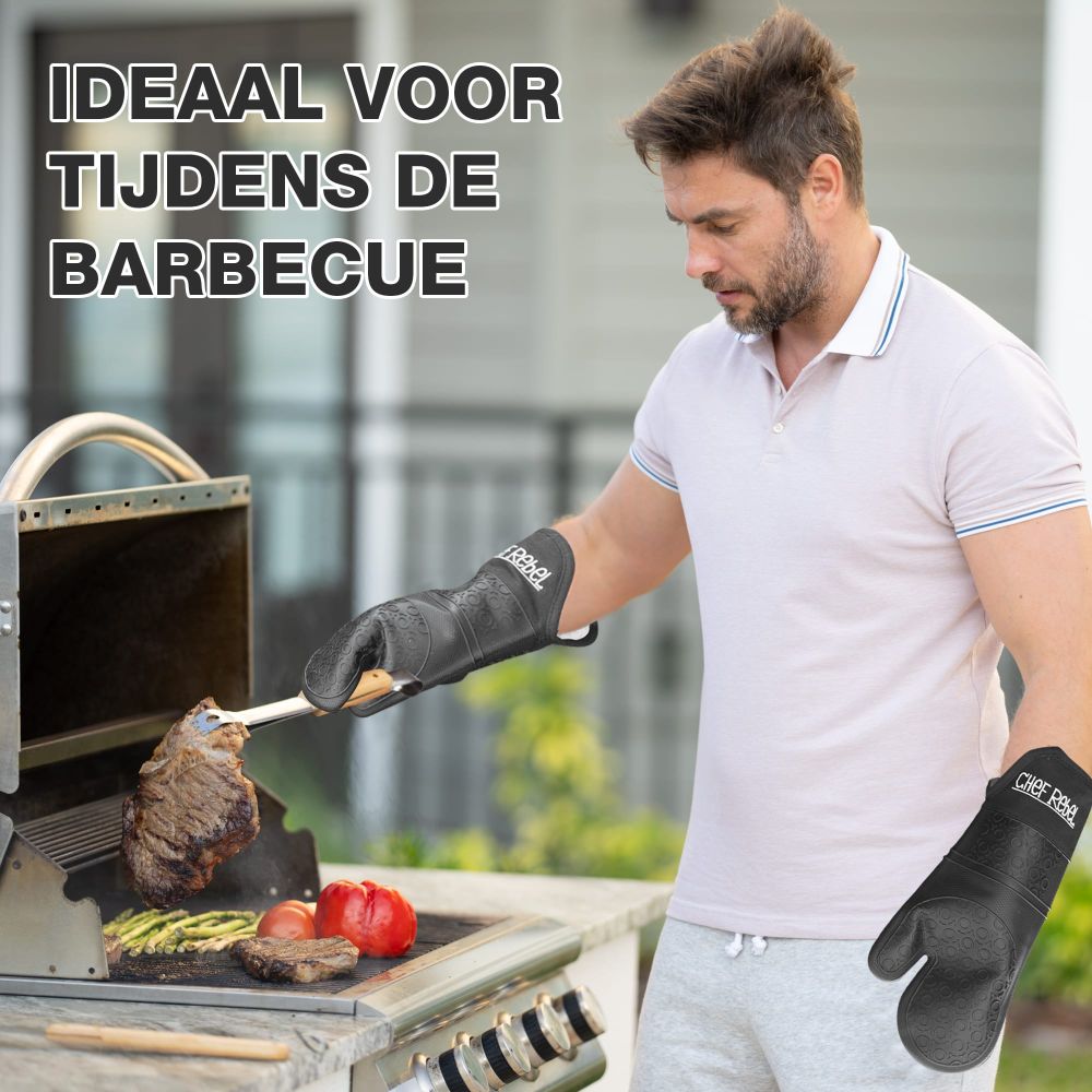 Chef Rebel Siliconen Ovenwanten - 2 Stuks